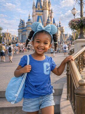 Disney ily 4EVER Cinderella Girls Top Size 4 XS Blue Ruched Jersey Varsity C